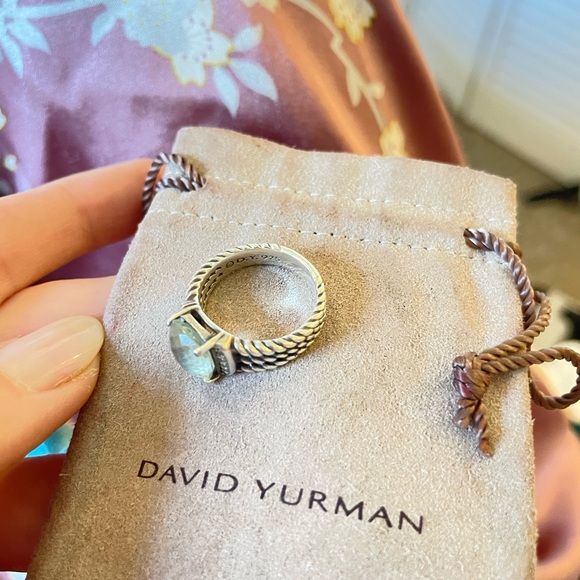 💯David Yurman Wheaton 10x8mm Prasiolite size 6 - Picture 10 of 16